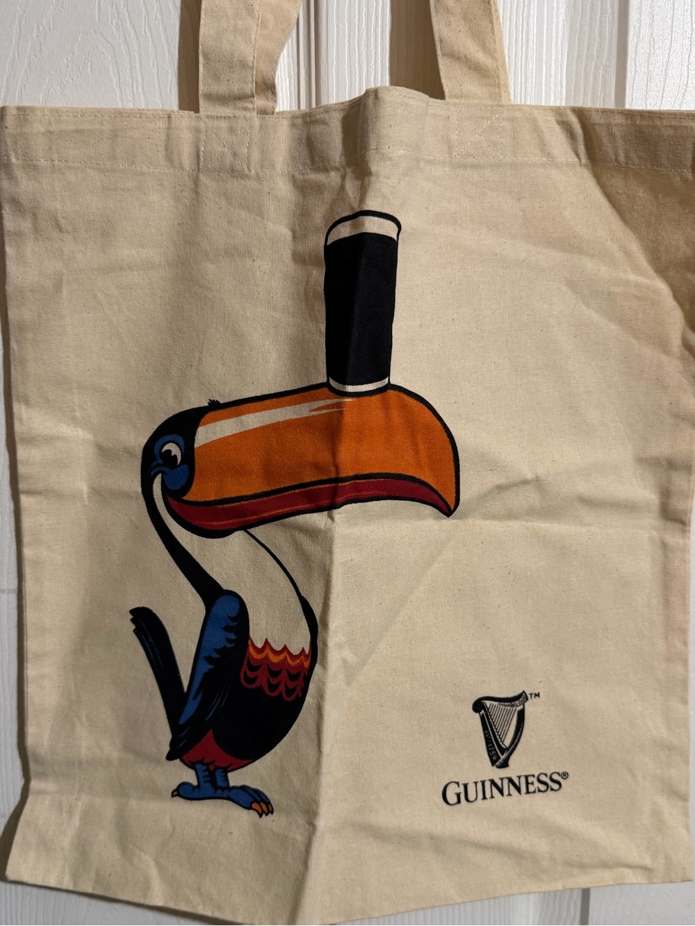 Guinness Natural Cotton Cream Tote with Branded Tag Reusable NWT